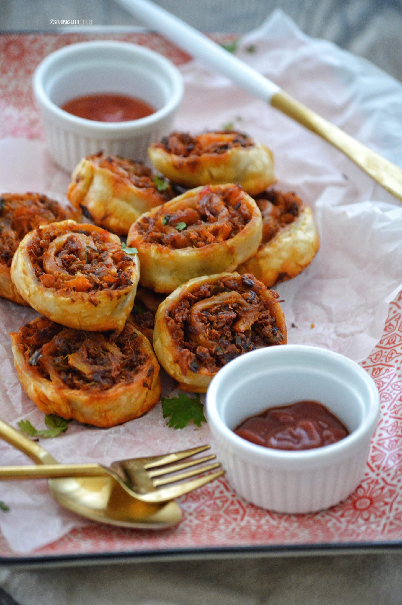 Chicken Pinwheel Puffs Savoryandsweetfood