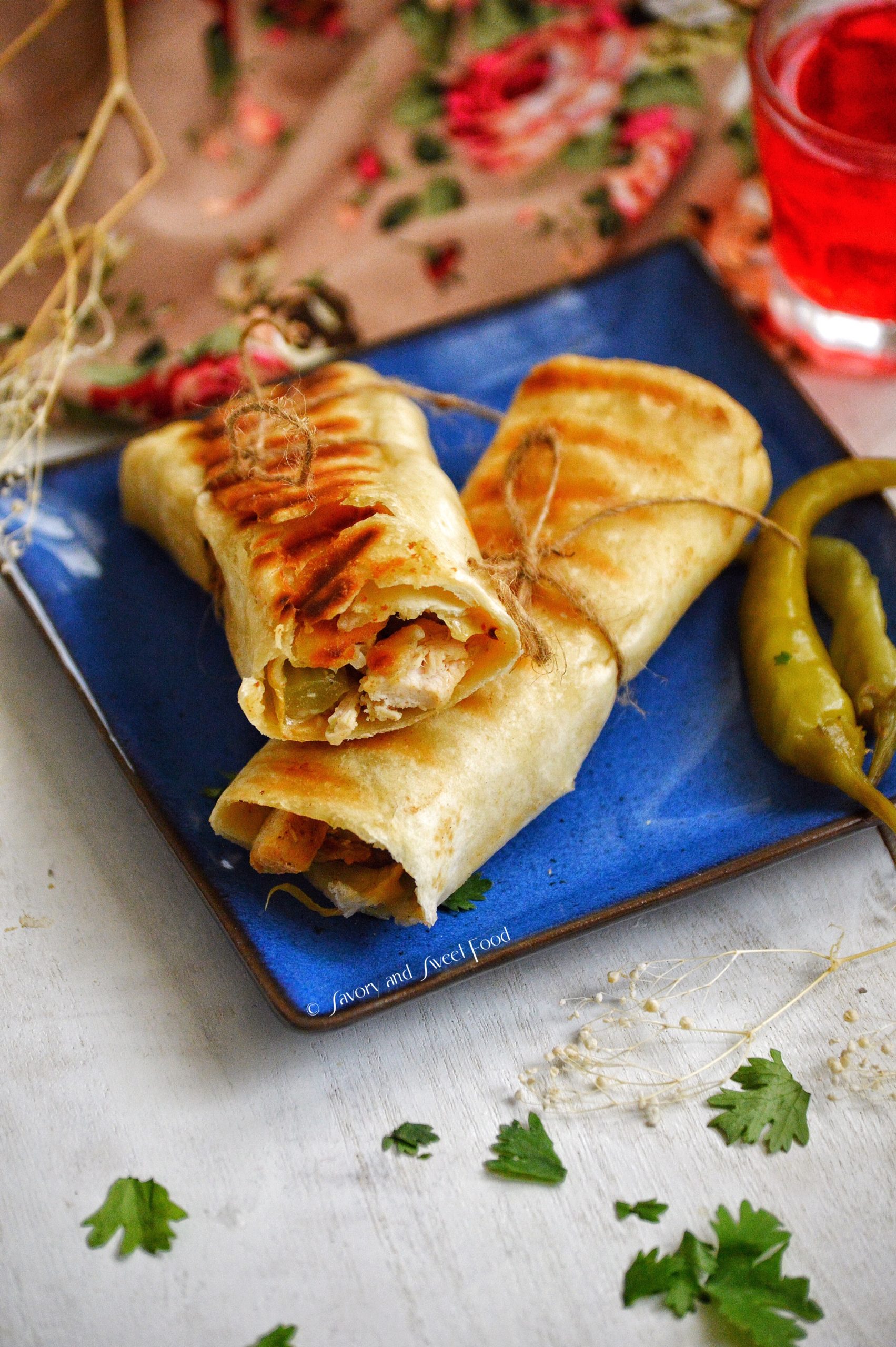 Chicken Shawarma Wrap - Savory&SweetFood