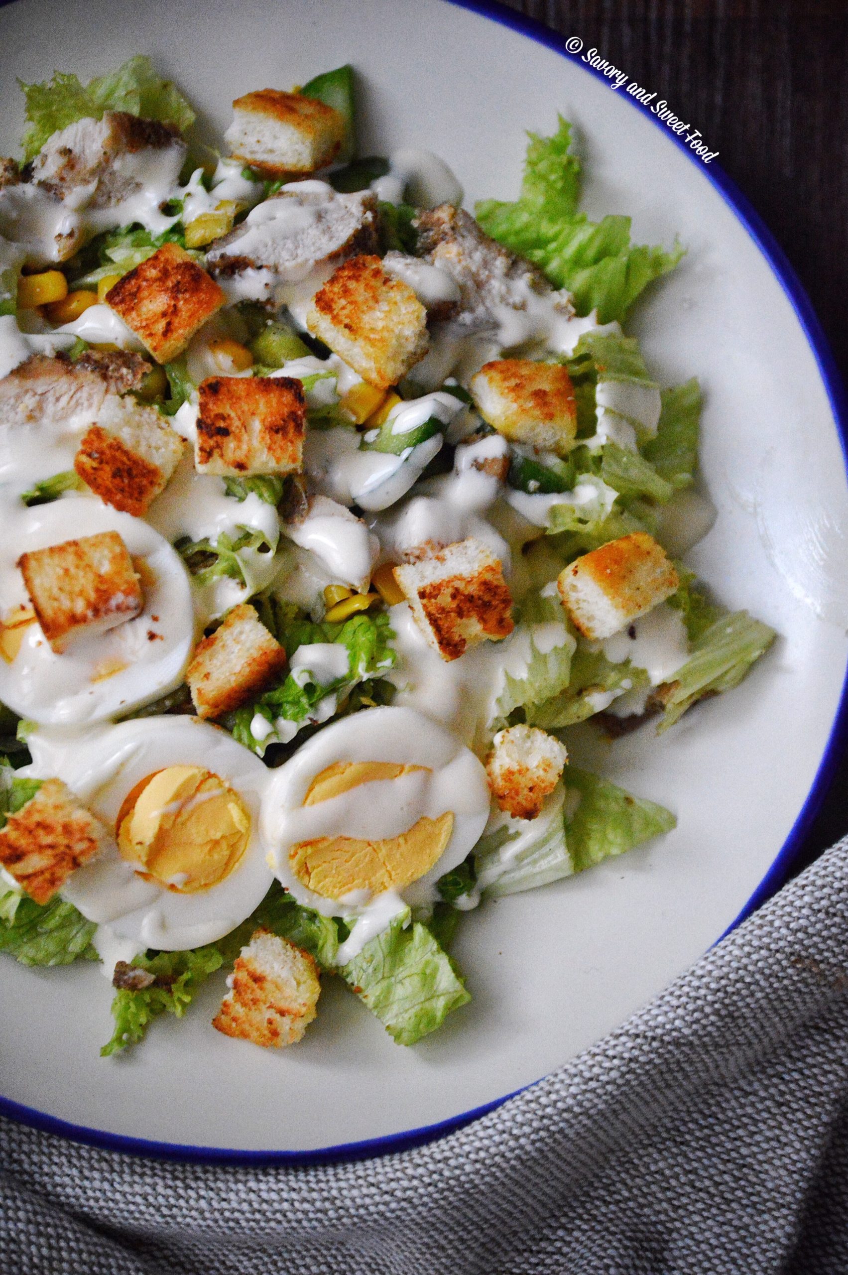 Shortcut Grilled Chicken Caesar Mason Jar Salads - Sweet Savory